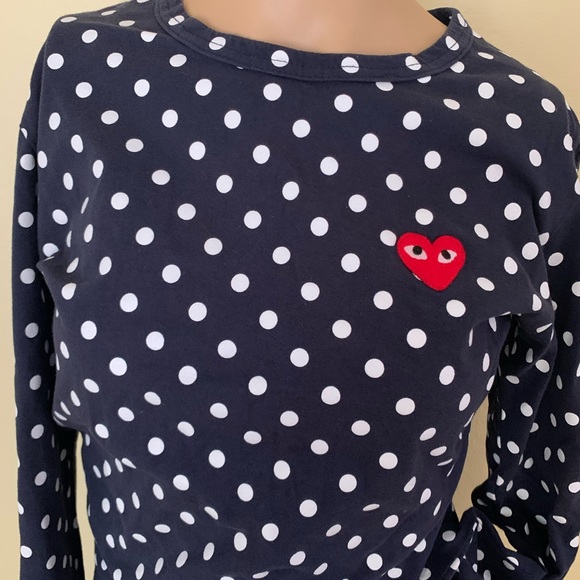 COMME DES GARCONS PLAY POLKA DOT SHIRT - Picture 2 of 13